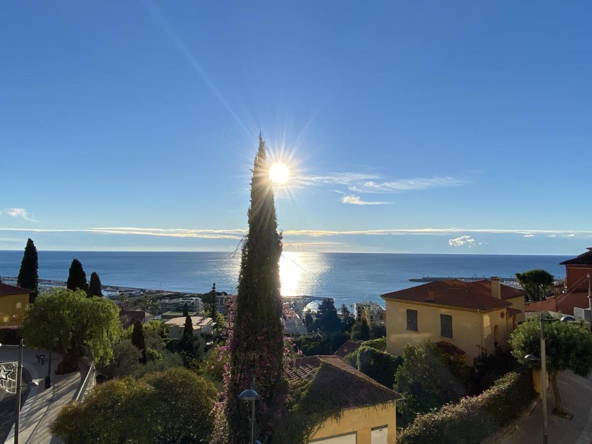 Le Vigia-Vue Mer-Terrasse-Climatisation-Parking Menton Exterior photo
