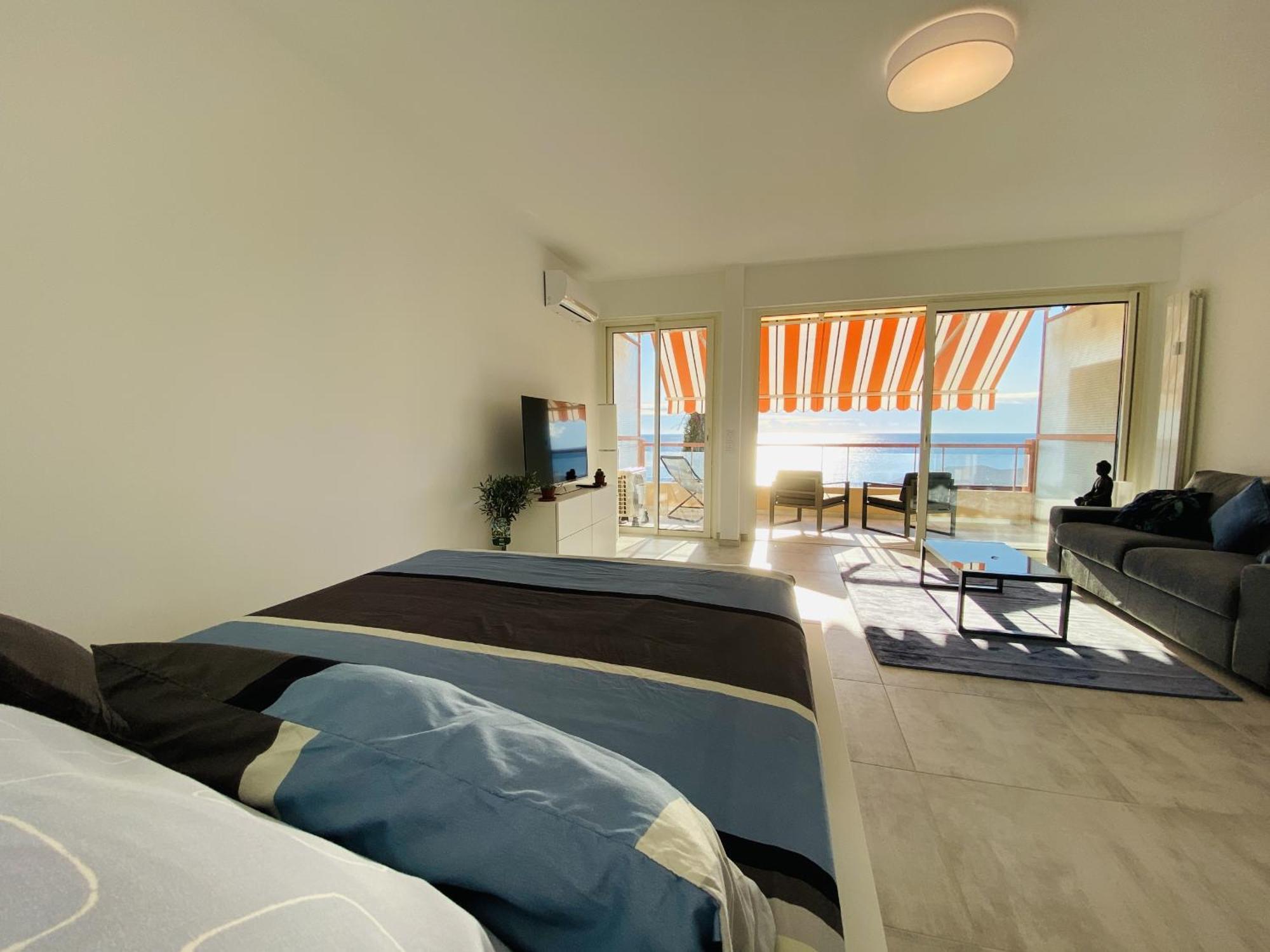 Le Vigia-Vue Mer-Terrasse-Climatisation-Parking Menton Room photo